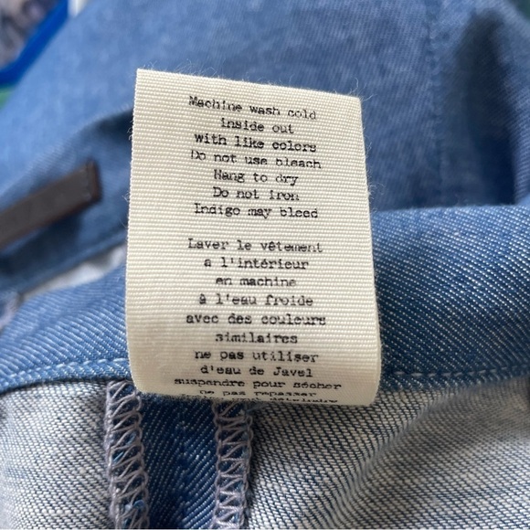 Rag & Bone/Jean Suki Rinse Blue Denim A-line Reversible Mini Skirt EUC Size 26 - Picture 12 of 12